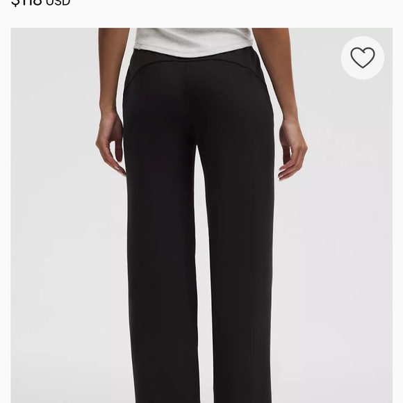Lululemon Mid-Rise Wide Leg Scuba Pant in Black, Size M, NWT!! - Picture 3 of 11